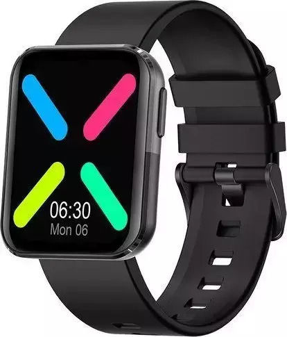 Kumi GT6 Smartwatch with Heart Rate Monitor (Black) view 2