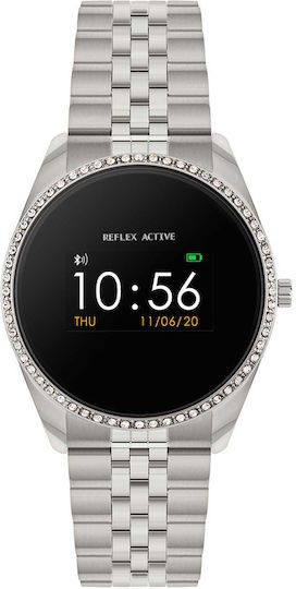 Reflex Active Series 03 38mm Smartwatch with Heart Rate Monitor (Silver Link)