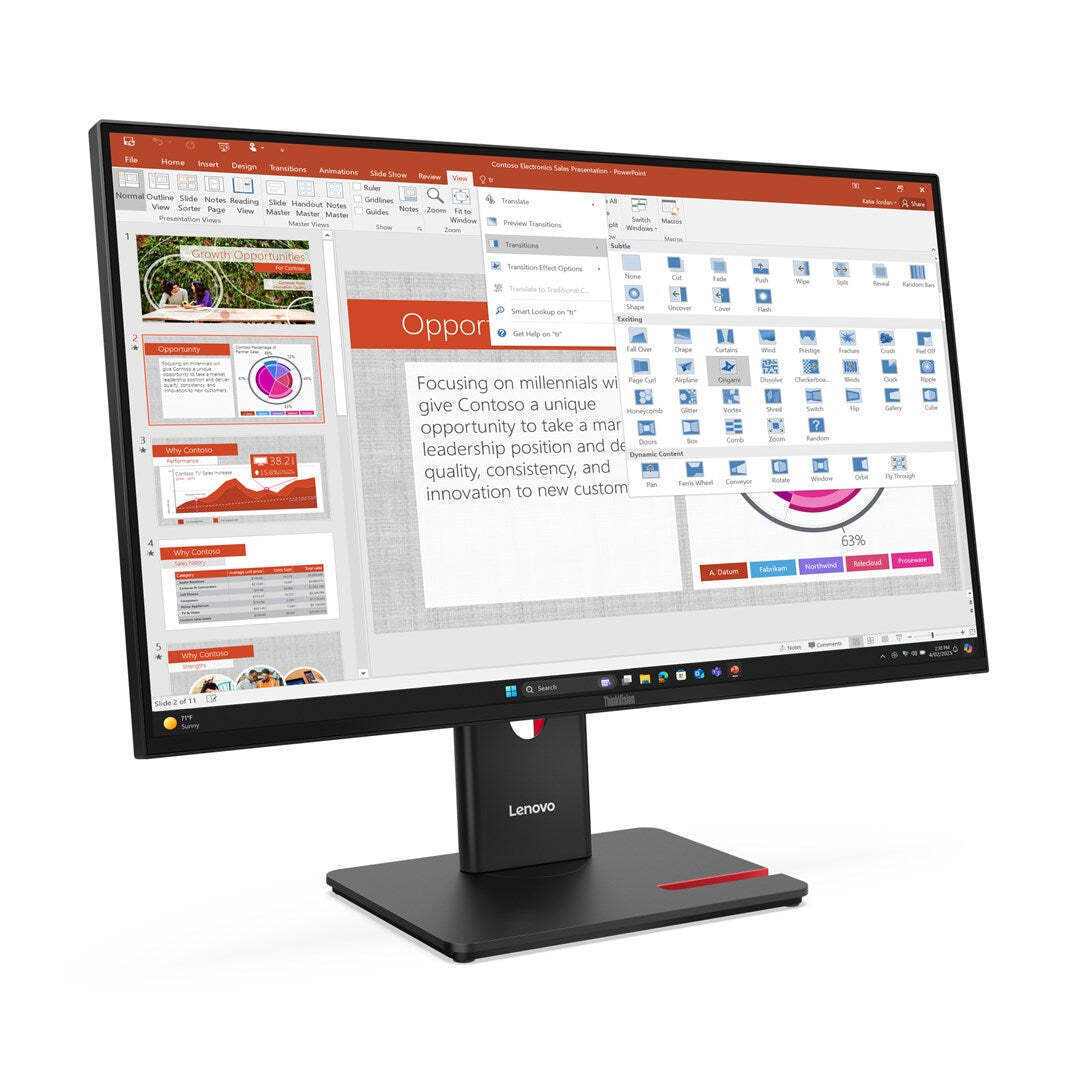 Lenovo 64A5ZAT6EU IPS Monitor 27" FHD 1920x1080 with 6ms Response Time GTG view 9
