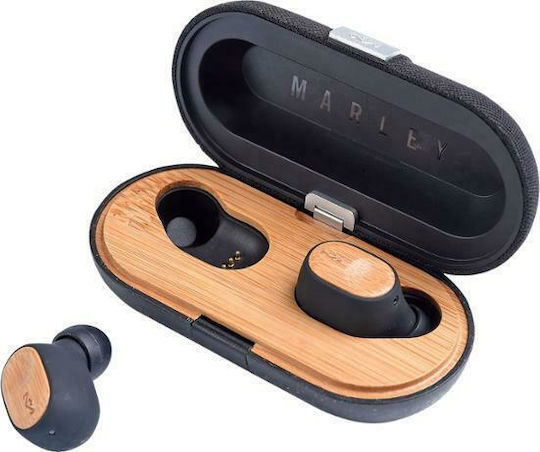 The House Of Marley Liberate Air In-ear Bluetooth Handsfree Earphones with Sweat Resistance and Charging Case Black