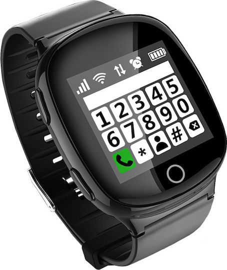 GPS Tracker K30 Smartwatch with SIM and Heart Rate Monitor (Black) view 3