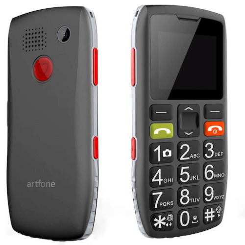 Artfone C1 Dual SIM Mobile Phone with Buttons (English Menu) Black