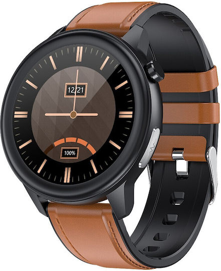 MaxCom FW46 47mm Smartwatch with Heart Rate Monitor (Brown)