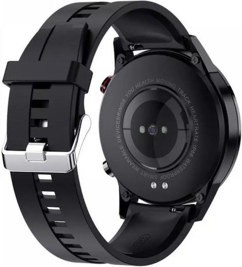 Kingwear L16 46mm Smartwatch with Heart Rate Monitor (Black) view 3