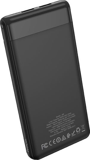 Hoco J59 Famous Power Bank 10000mAh with 2 USB-A Ports Black vue 2
