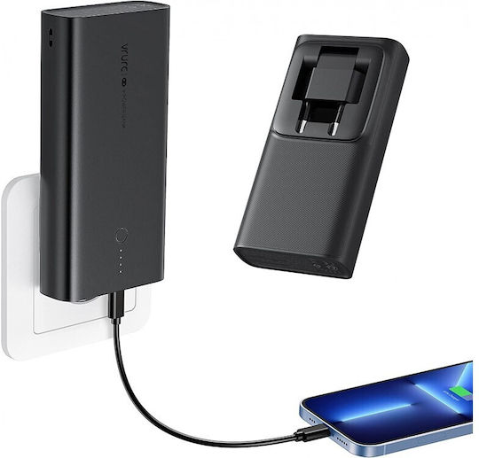 Vrurc ACE100 Power Bank 10000mAh 20W with 2 USB-A Ports and USB-C Port Power Delivery / Quick Charge 3.0 Black
