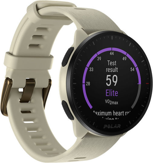 Polar Pacer 45mm Smartwatch with Heart Rate Monitor (Cloud White) vue 2