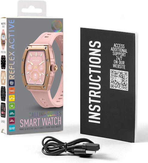 Reflex Smartwatch Pink Silicone Strap Ra52-2226 view 5
