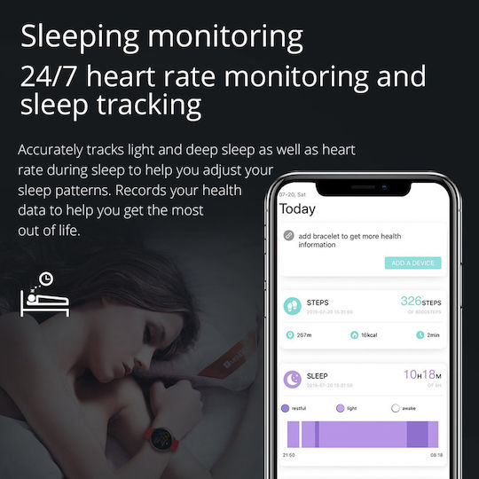 Colmi Sky 2 41mm Smartwatch with Heart Rate Monitor (Black) view 6