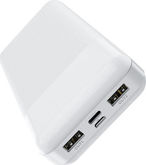 Hoco J72A Power Bank 20000mAh with 2 USB-A Ports White view 1
