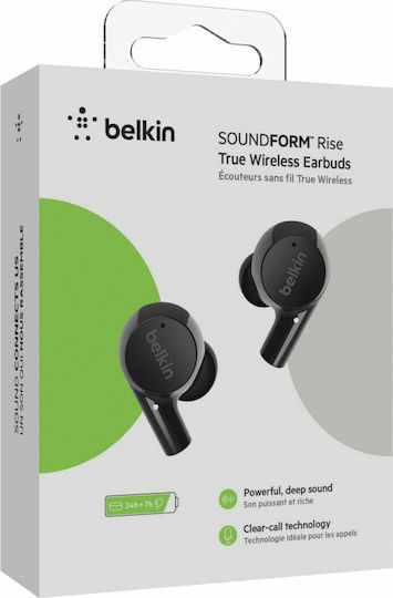 Belkin Soundform Rise In-ear Bluetooth Handsfree Earphones with Sweat Resistance and Charging Case Black view 7