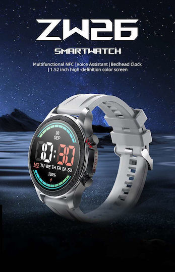 ZW26 Smartwatch with Heart Rate Monitor (Black) view 6