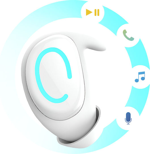 Avizar In-ear Bluetooth Handsfree Earphones White view 3