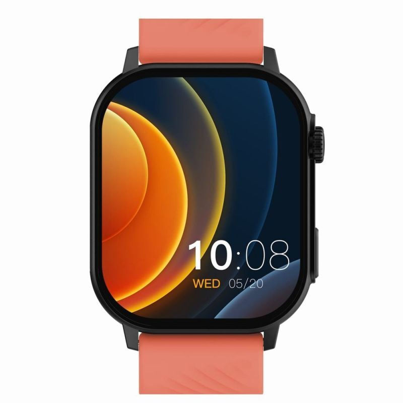 Gravity Gt15-3 Smartwatch Red Silicone Strap Black Bracelet view 2