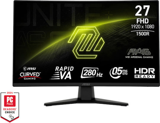 MSI MAG 274CXF VA Curved Gaming Monitor 27" FHD 1920x1080 280Hz with Response Time 0.5ms GTG view 1