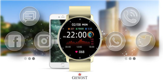 Giewont 120-6 Smartwatch with Heart Rate Monitor (Beige) view 4