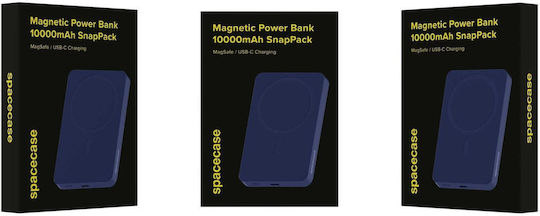 Spacecase SnapPack PB04-DB MagSafe Power Bank 10000mAh 20W with USB-C Port Blue view 6