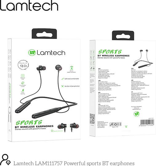 Lamtech LAM111757 In-ear Bluetooth Handsfree Earphones with Sweat Resistance Black vue 8
