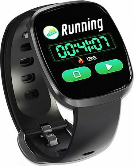 Moveteck RT831 Smartwatch with Heart Rate Monitor (Black)