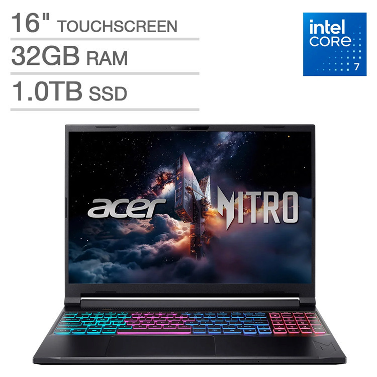 Acer Nitro V 16S -71T5 16" IPS FHD+ 180Hz (Core 7-240H/32GB/1TB SSD/W11 Home) (US Keyboard) view 1