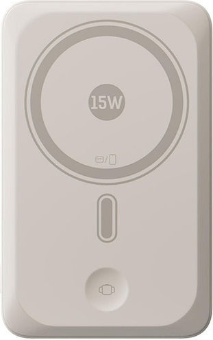 3MK SafeCell MagSafe Power Bank 10000mAh 22.5W with USB-C Power Delivery Port Beige