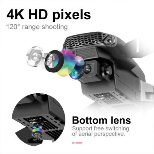 E88 Pro Drone Mini 2.4 GHz with 4K Camera and Controller Black view 8