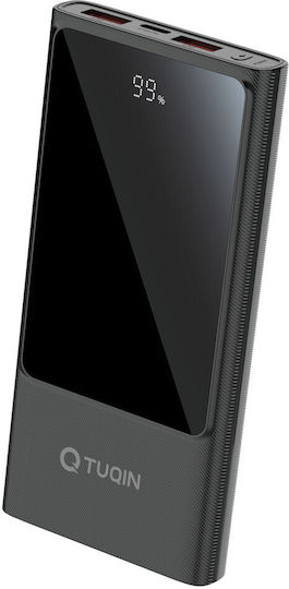Tuqin QP33 Power Bank 10000mAh 22.5W with USB-A Port and USB-C Port Black view 1