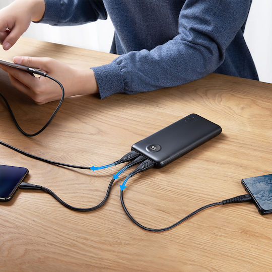 Veger VP1105 Power Bank 10000mAh with 2 USB-A Ports and USB-C Port Black view 5