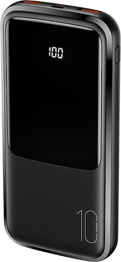 Usams PB58 Power Bank 10000mAh with 2 USB-A Ports and USB-C Port Power Delivery / Quick Charge 3.0 Black