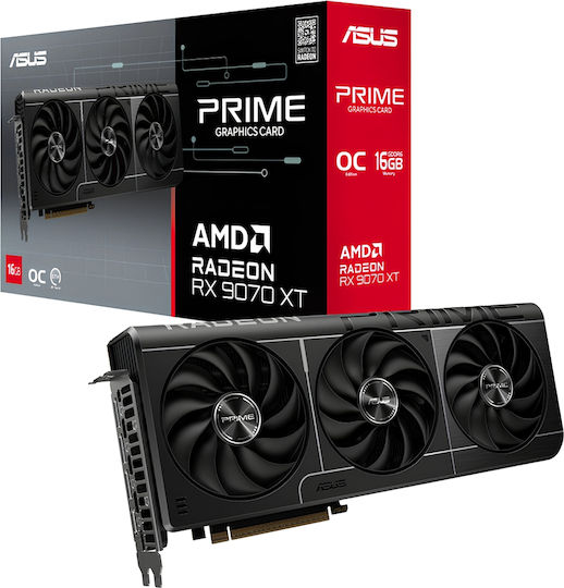 Asus Radeon RX 9070 XT 16GB GDDR6 Prime OC Graphics Card view 1