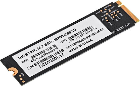 Biostar M760 SSD 256GB M.2 Type with PCI Express 3.0 Connection view 2