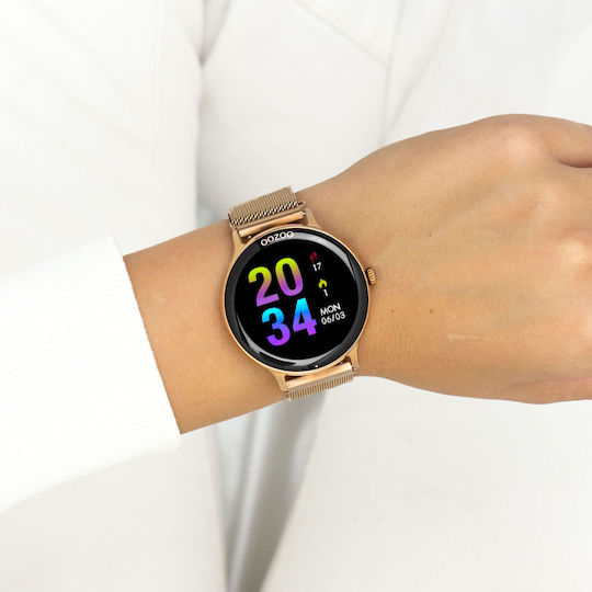 Oozoo Q00138 45mm Smartwatch with Heart Rate Monitor (Rose Gold) view 3
