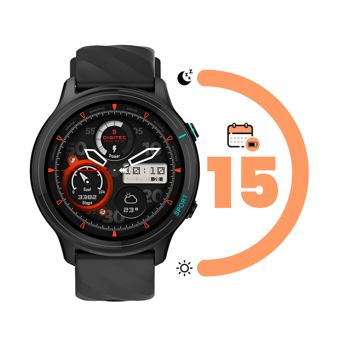 Titmo Smartwatch O-100 TFT Bluetooth Call Black view 6