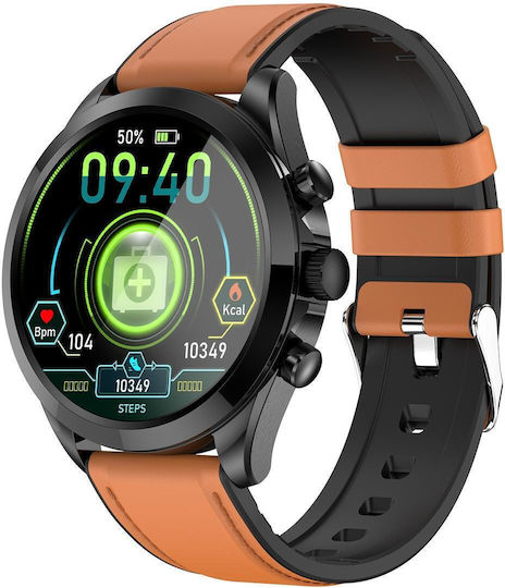 ET440 Smartwatch with Heart Rate Monitor (Brown)
