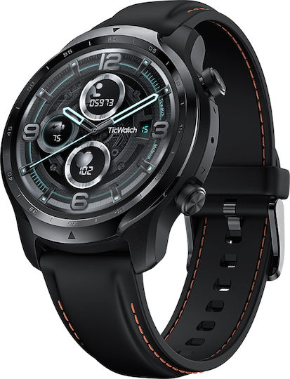 Ticwatch Pro 3 GPS Stainless Steel 48mm Waterproof Smartwatch with Heart Rate Monitor (Shadow Black) view 2