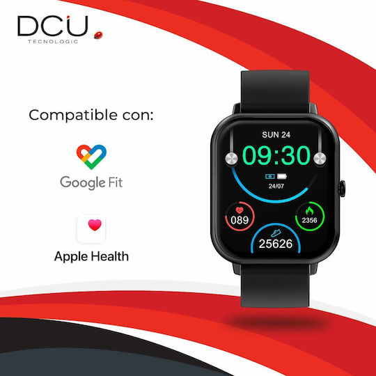 DCU Smartwatch with Heart Rate Monitor (Black) vue 3