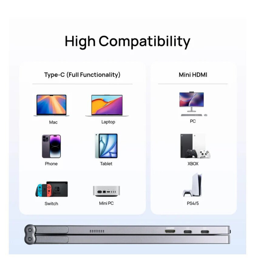 Arzopa E1 Dual HDR Monitor 15.6" FHD 1920x1080 view 4