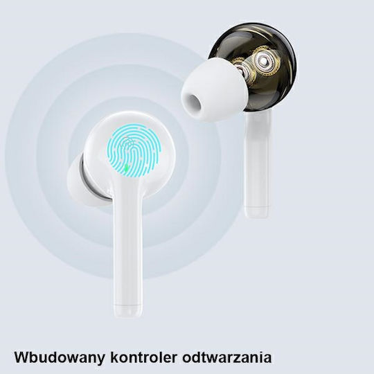Awei T12 In-ear Bluetooth Handsfree Earphones with Charging Case White view 8