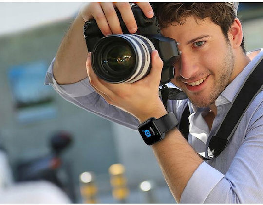 SPM Y68S Smartwatch with Heart Rate Monitor (Black) vista 6