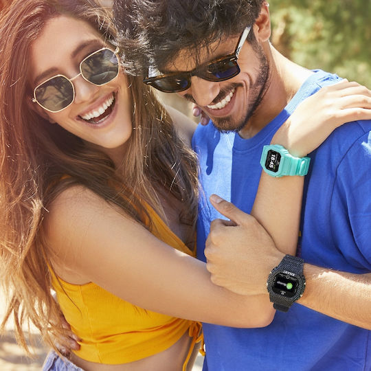 Marea B60002 47mm Smartwatch with Heart Rate Monitor (Turquoise) view 3