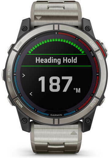 Garmin Quatix 7X Solar Edition Titanium 51mm Waterproof Smartwatch with Heart Rate Monitor (Gray) view 6