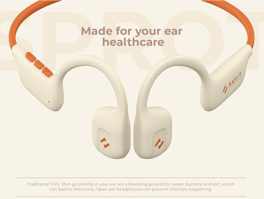 Havit Freego1 Air Open Ear Bluetooth Handsfree Earphones Beige view 6