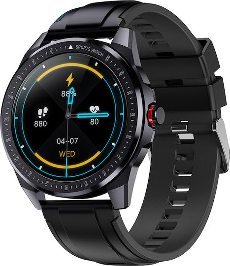 INTIME SN88 Smartwatch with Heart Rate Monitor (Black)