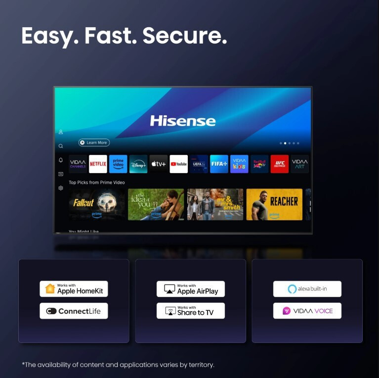 Hisense Smart Television 65" 4K UHD QLED E7Q Pro HDR (2025) view 8