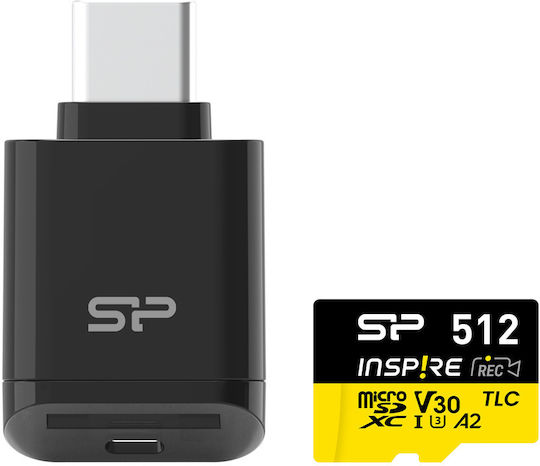 Silicon Power SDXC 512GB Class 10 U3 V30 A2 UHS-I view 1