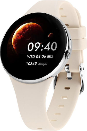 Manta Livia Mini Smartwatch with Heart Rate Monitor (Silver) view 2