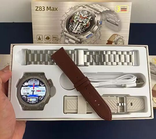 Z83 Max 49mm Smartwatch with Heart Rate Monitor (White) view 3