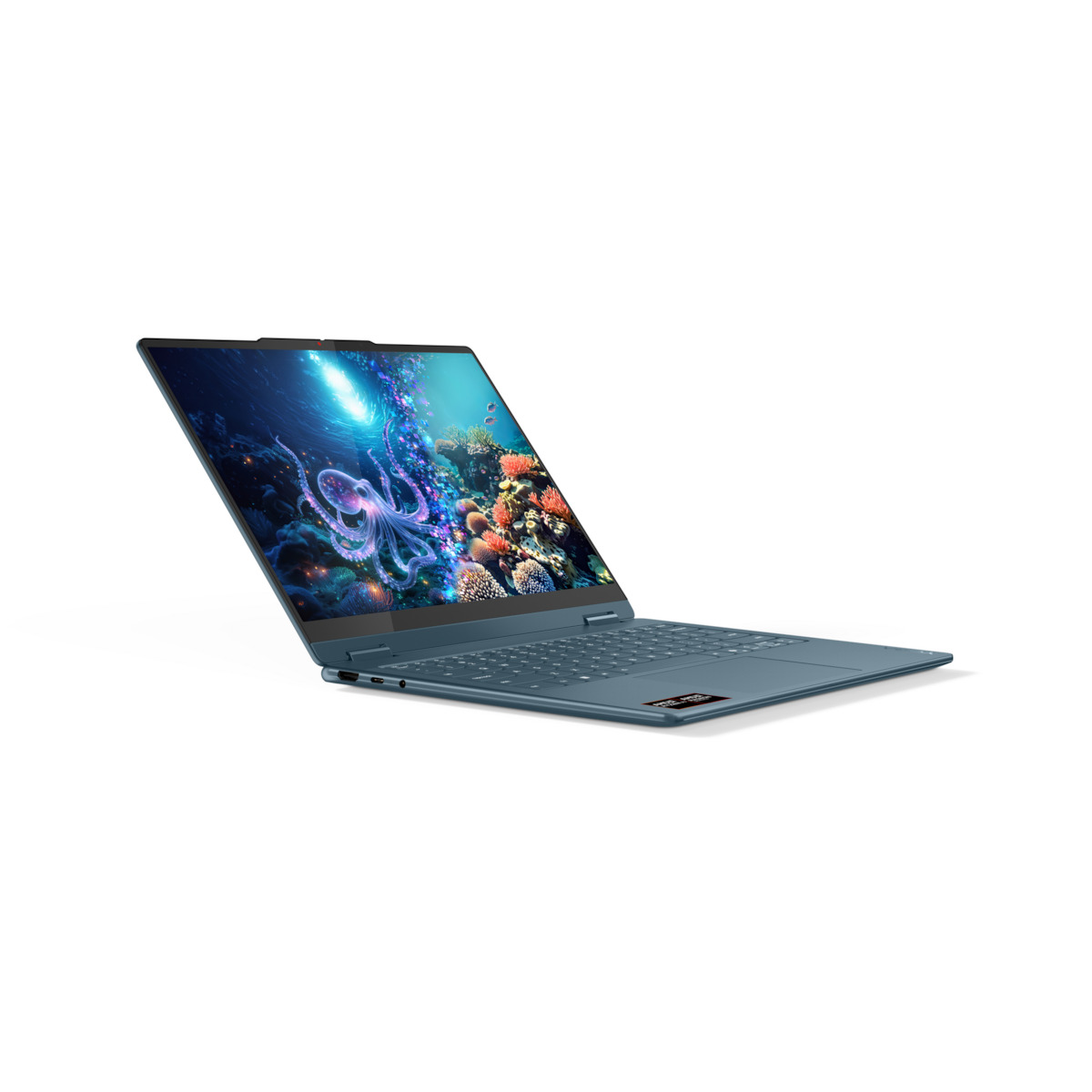 Lenovo Yoga 7 2-in-1 14AKP10 14" OLED Touchscreen 120Hz (Ryzen AI 300 Series-7 350/32GB/1TB SSD/W11 Home) Tidal Teal (GR Keyboard) view 2