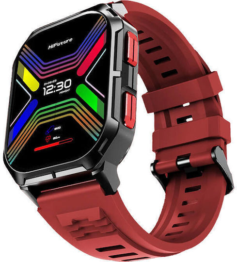 HiFuture FutureFit Ultra 3 Smartwatch with Heart Rate Monitor (Red) view 2
