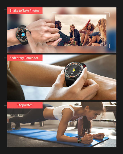 BlitzWolf BW-AT1 Smartwatch with Heart Rate Monitor (Black) vue 6